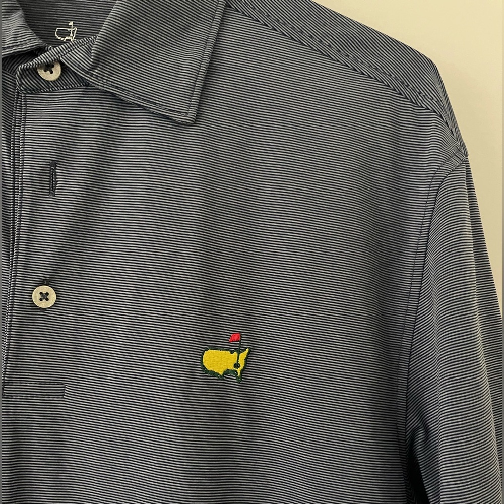 Masters Tech Polo Heather Blue Gray Men’s Size S (Fits Like a Medium)